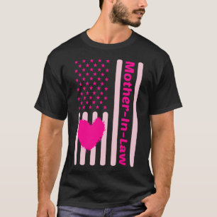 T-shirt American Flag Mother In Law Fête des mères Amour F