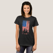 T-shirt American Flag Motorcycle Biker (Devant entier)