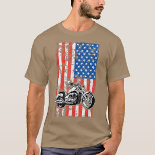 T-shirt American Flag Motorcycle Biker150
