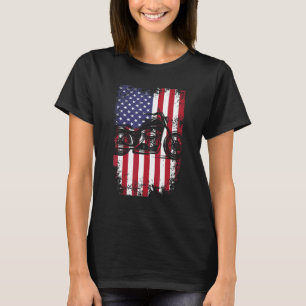 T-shirt American Flag Motorcycle Motorcycle Usa Drapeau 4