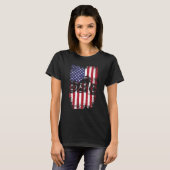 T-shirt American Flag Motorcycle Motorcycle Usa Drapeau 4  (Devant entier)