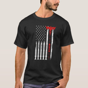 T-shirt American Flag Nurse Day Red Line Nurse