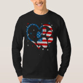 T-shirt American Flag Patriotic Dog & Cat Paw Print 4th Of (Devant)