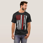 T-shirt American Flag Patriotic Valentines Day Clic He  (Devant entier)