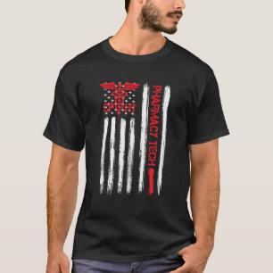 T-shirt American Flag Pharmacy Technician CPhT Tech Pharma