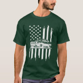 T-shirt American Flag Piston Svg Muscle Car Svg funny (Devant)