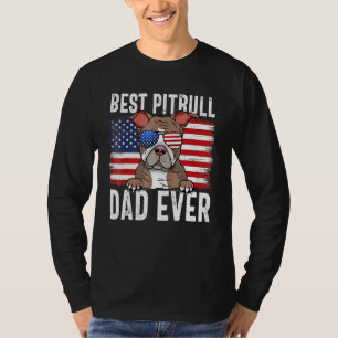T-shirt American Flag Pitbull Dad Dog Fathers Day
