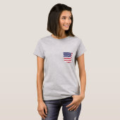 T-shirt American Flag Pocket Tee Fake Pocket design (Devant entier)