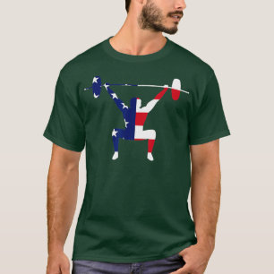 T-shirt American Flag Poids Bodybuilding Jersey