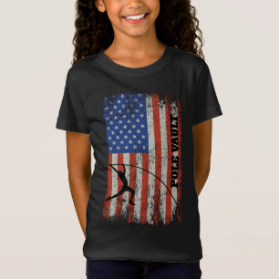 T-Shirt American Flag Pole Vault - Pole de look en détress