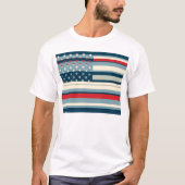 T-shirt American Flag Pop Art (Devant)