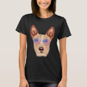 T-shirt American Flag Portuguese Podengo Pequeno Dog Ameri (Devant)