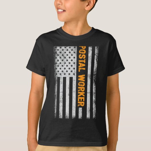 T-shirt American Flag Postal Worker Drôle Devis graphique (Devant)