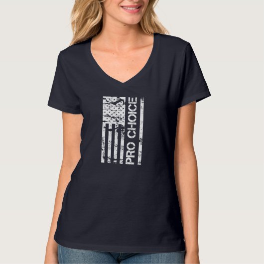 T-shirt American Flag Pro Choice (Devant)