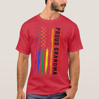 T-shirt American Flag Proud Grandma Gay Pride Support LGBT