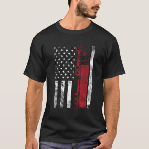 T-shirt American Flag Semi Truck 18 Wheeler Us Trucker Dri