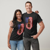 T-shirt American Flag Setter Irish Usa (Unisexe)