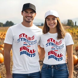 T-shirt American Flag Stars Stripes et Equal Rights Name