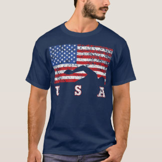 T-shirt American Flag Swimming USA Venin, équipe de Swim 