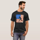 T-shirt American Flag Tennis Player Funny US Sports Lover (Devant entier)