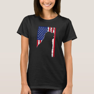 T-shirt American Flag Terre-Neuve Chien papa Maman Chien P