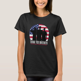 T-shirt American Flag Thank You Brothers Patriotic Veteran