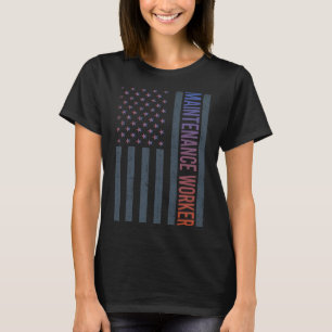 T-shirt American Flag - Travailleur de maintenance