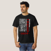 T-shirt American Flag Trump 2024 45/47 QR Dancing Code (Devant entier)