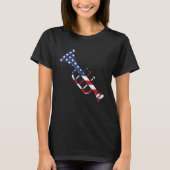 T-shirt American Flag Trumpet Brass Musical Instrument Cla (Devant)