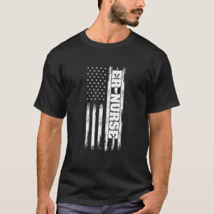T-shirt American Flag Urgence Room ER Infirmière Patriotiq