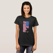 T-shirt American Flag Usa Duck hunting (Devant entier)