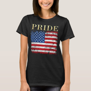T-shirt American Flag USA Patriotic Pride Drapeau 4 juille