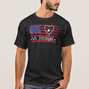 T-shirt American Flag VA Nurse Patriotic 4 juillet