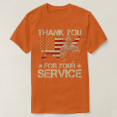 T-shirt American Flag Vétéran Day Thank You for Your Doc (Design devant)