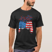 T-shirt American Flag Video Game Controller Happy 4th Of J (Devant)