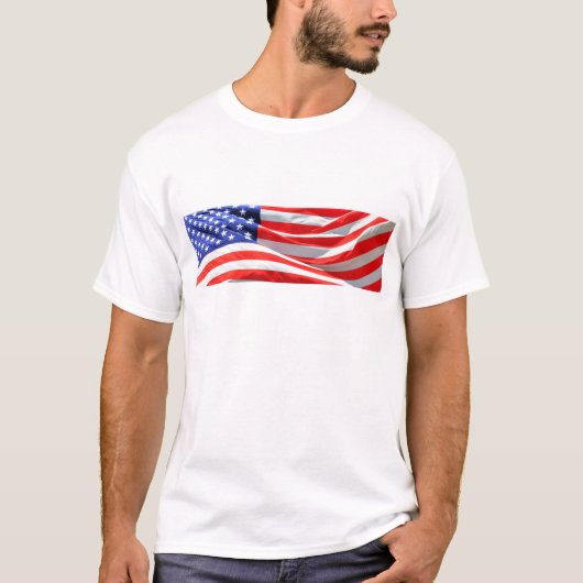 T-shirt American Flag, vous pouvez ajouter du texte et tél (Devant)
