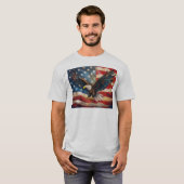 T-shirt American Flag with Bald Eagle (Devant entier)