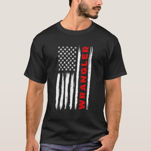 T-shirt American Flag Wrangler Us États-Unis Drapeau Patri (Devant)