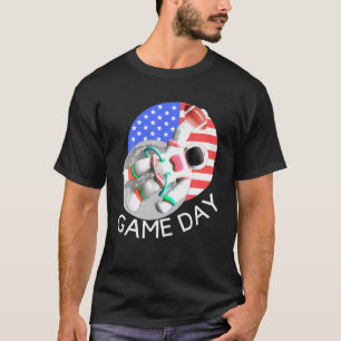 T-shirt American Football Game Day, USA Flag Astronaute Mo