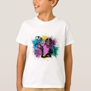 T-shirt American Football Grungy Couleurs Splashes