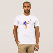 T-shirt american football player man kicker kicking (Devant entier)