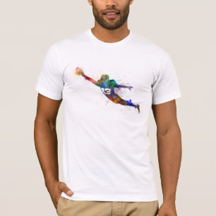 T-shirt american football player scoring touchdown
