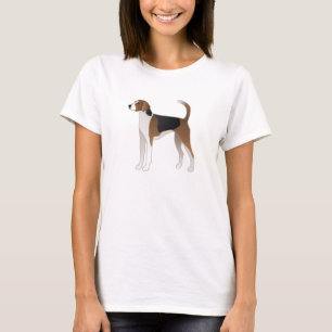 T-shirt American Foxhound - Illustration de la race de chi