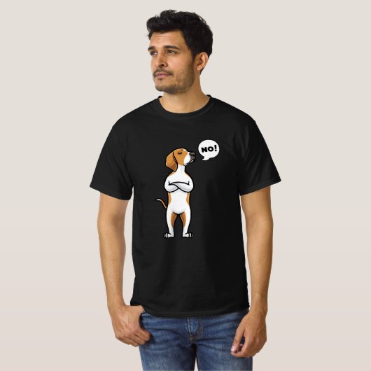 T-shirt American Foxhound Stubborn Dog (Devant entier)