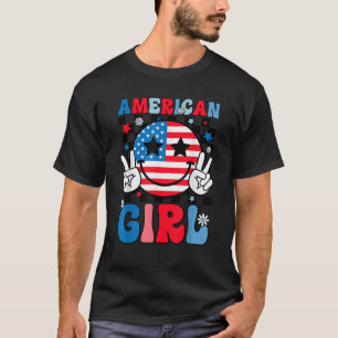 T-shirt American Girl Toddler Ados Enfants 4 juillet Smile
