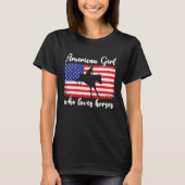 T-shirt American Girl who loves eventing horses rider 4 (Devant)