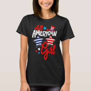 T-shirt American Girls Patriotic Juillet 4 Amusement Pour