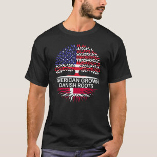T-shirt American Groe Danish Roots Danemark Drapeau Femmes