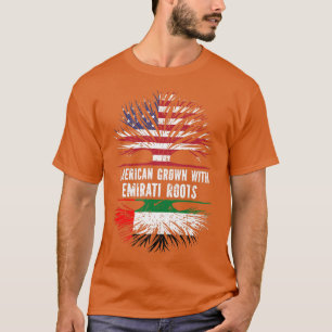 T-shirt American Groot with Emirati Roots USA Drapeau UAE