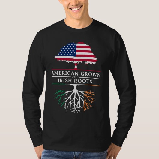 T-shirt American Groot with Irish Roots - Irlande (Devant)